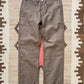 Japanese Wabash Stripe Moleskin Chinos - Espresso Brown