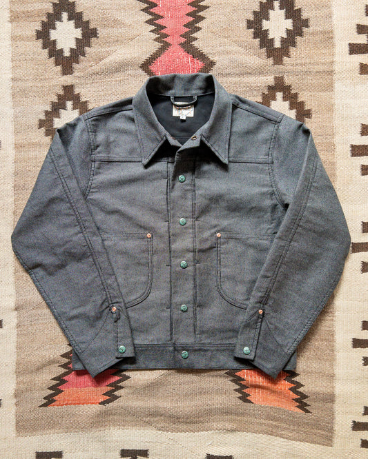 Japanese Wabash Stripe Moleskin Ranch Jacket - Charcoal Smoke