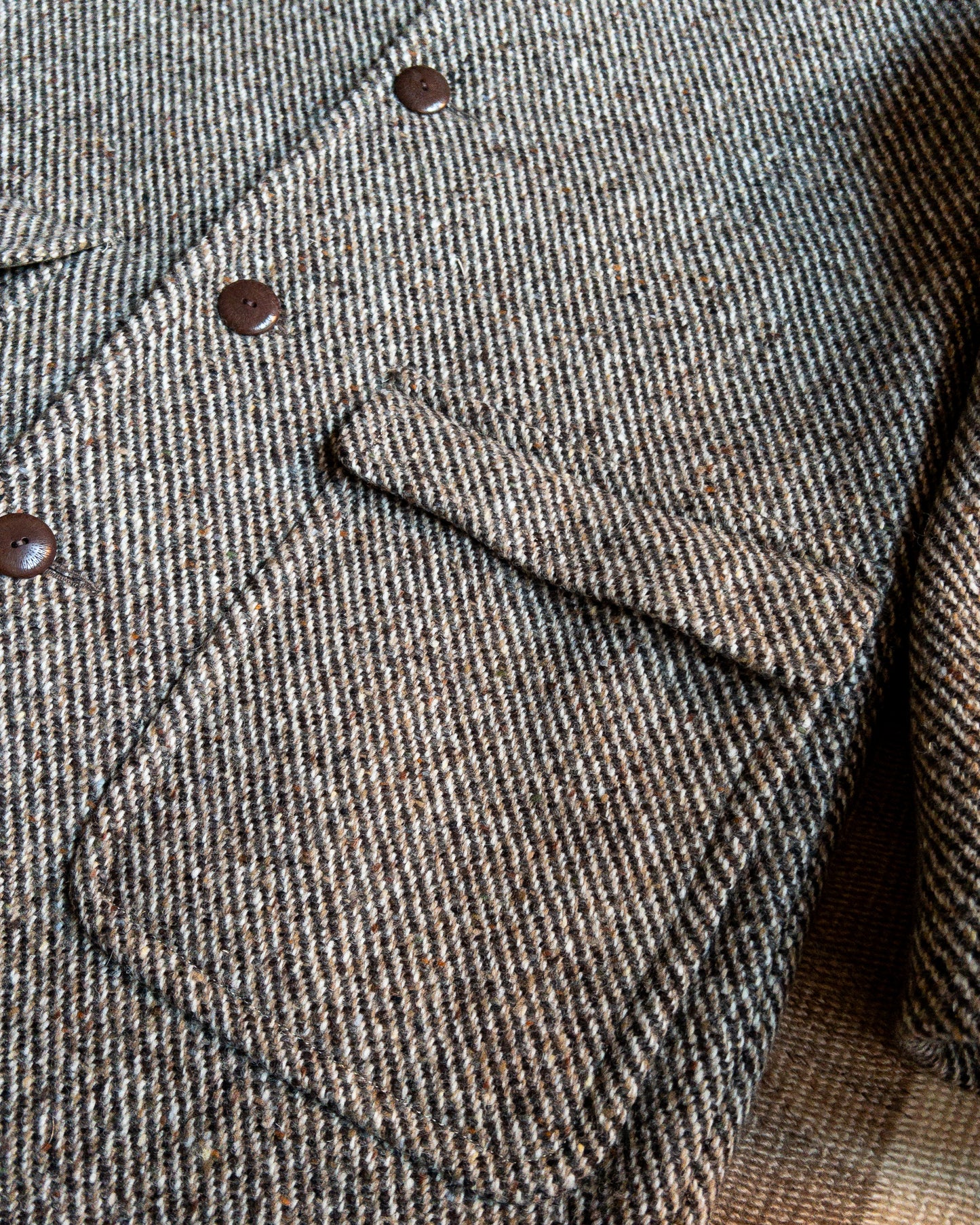 Raglan Wool Overcoat - Warm Grey Twill