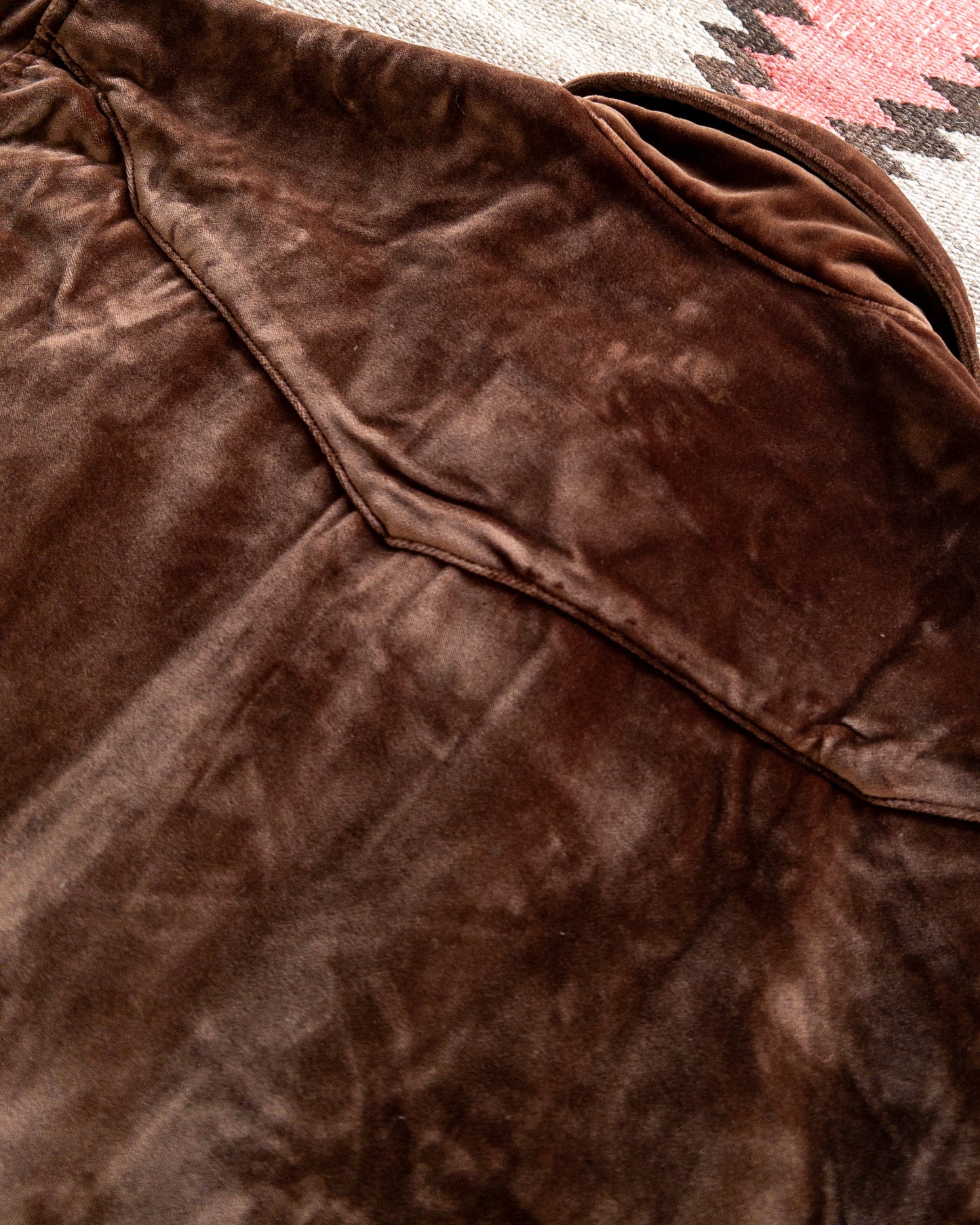 Velvet Pearlsnap Shirt - Chocolate Brown