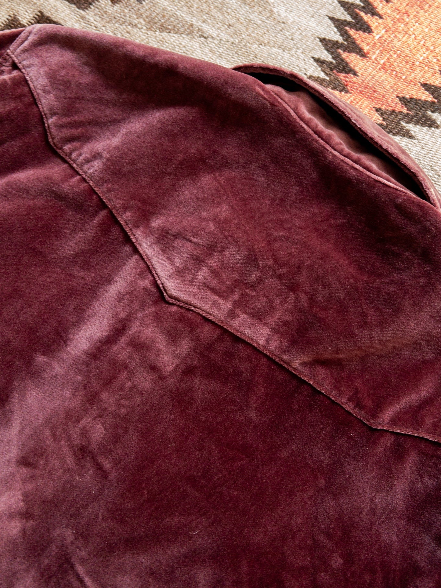 Velvet Pearlsnap Shirt - Plum