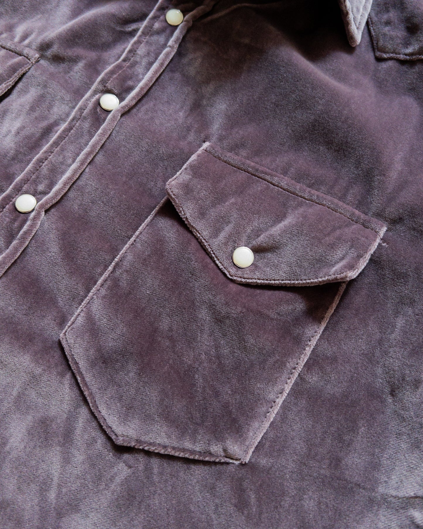 Velvet Pearlsnap Shirt - Amethyst