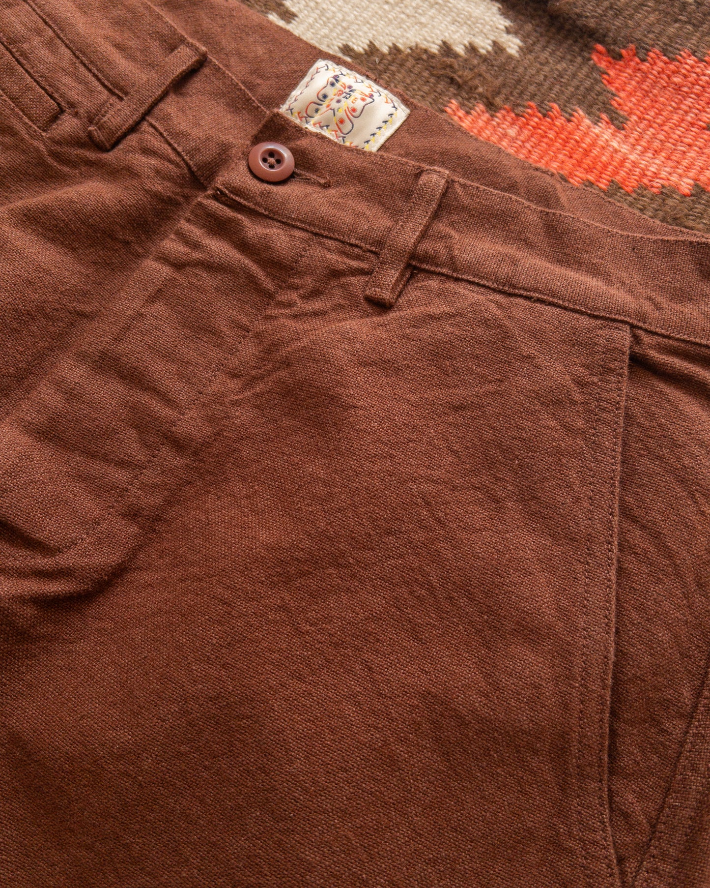 Rustic Plainweave Chino - Chocolate Brown