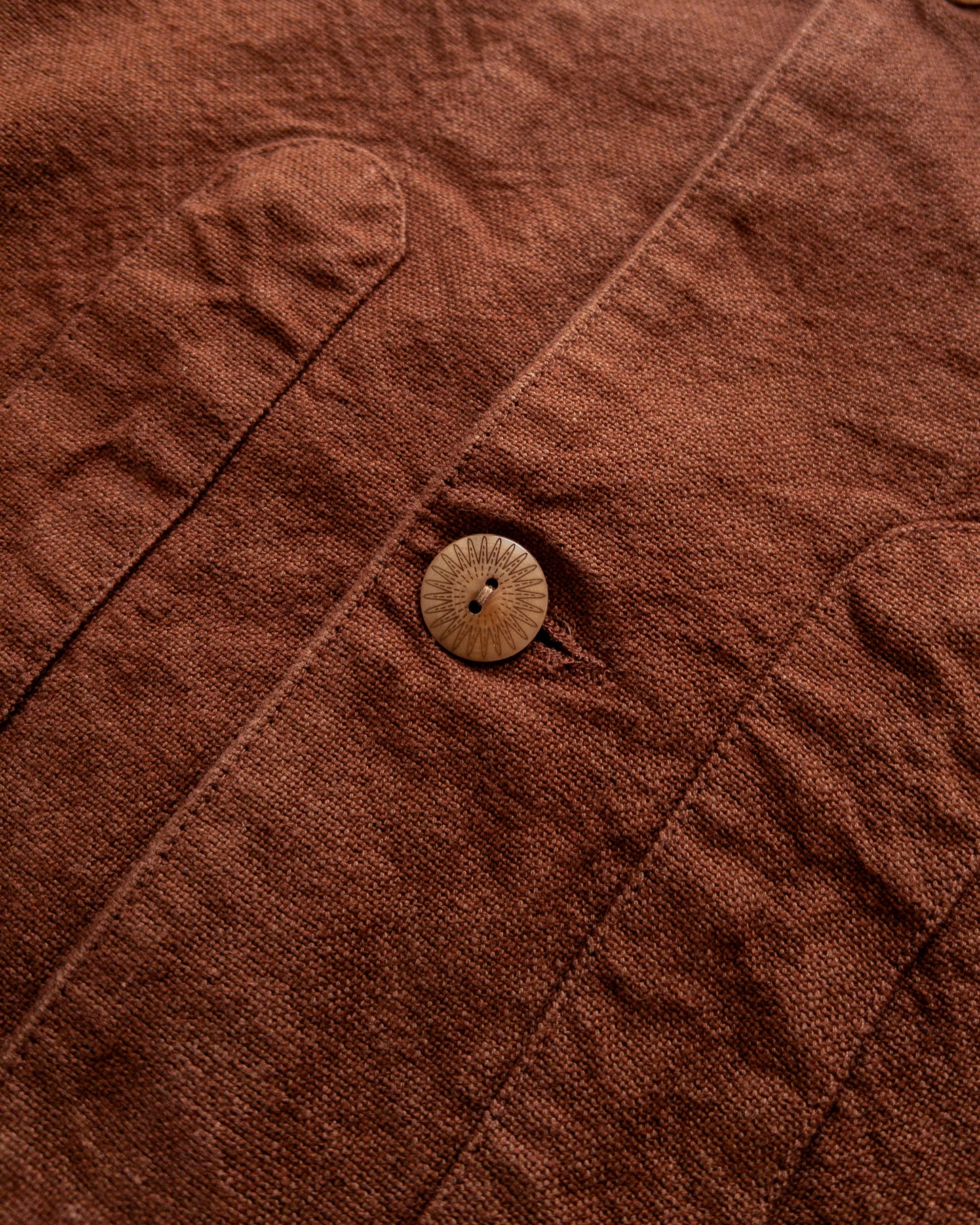 Rustic Plainweave Hunting Jacket - Chocolate Brown