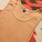 Tubular Cotton Ribbed Tank Top - Apricot