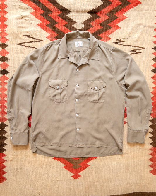 Tencel Gabardine Patio Shirt - Camp Khaki