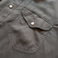 Tencel Gabardine Pearlsnap Shirt - Faded Black