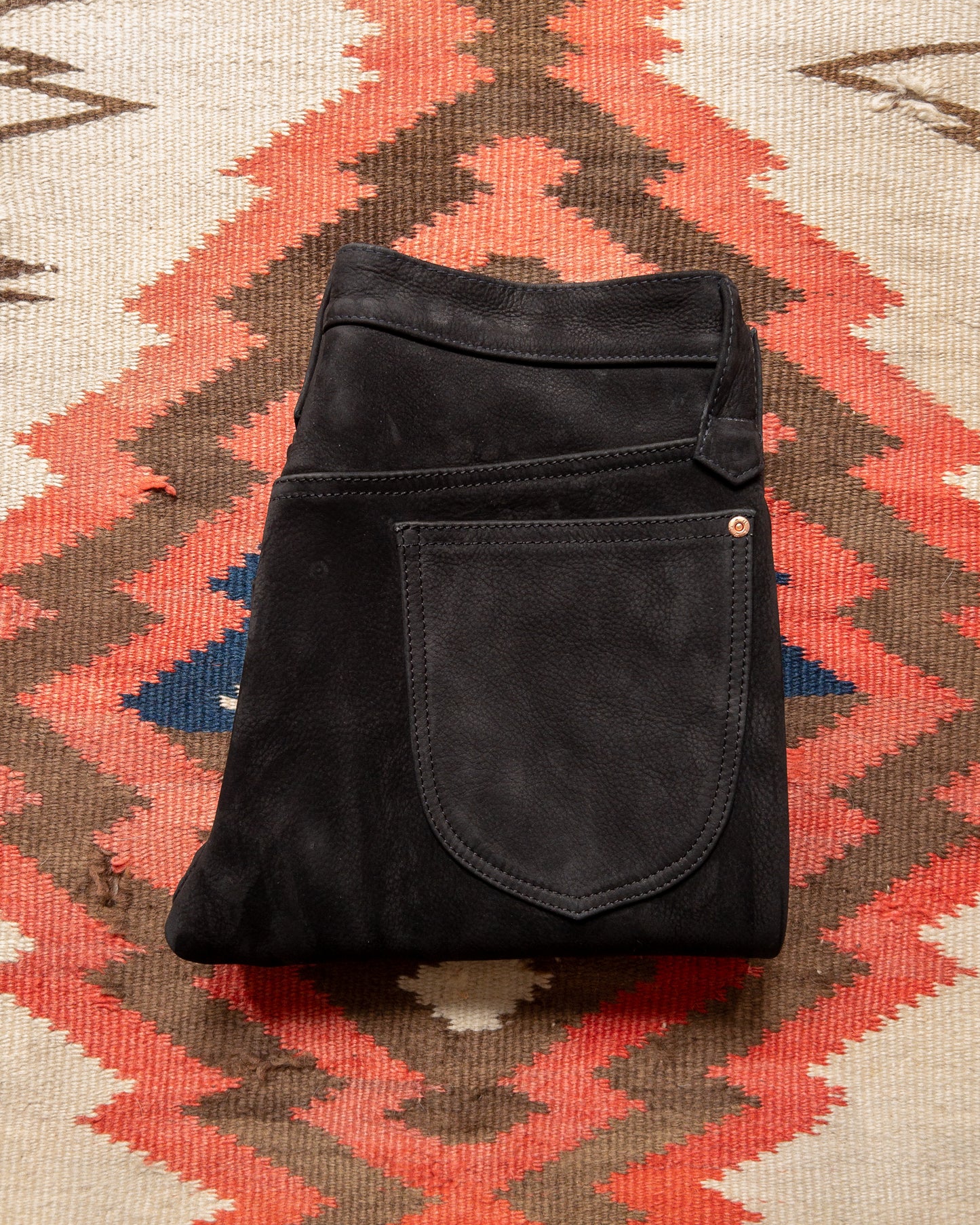 Nubuck Five Pocket Flares - Black