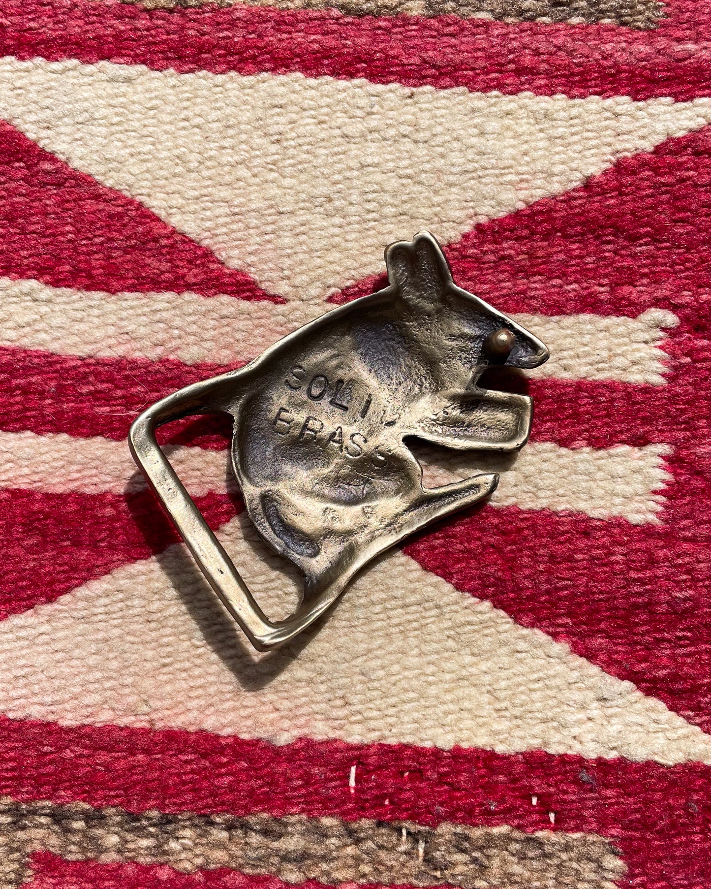 Solid Brass Armadillo Buckle