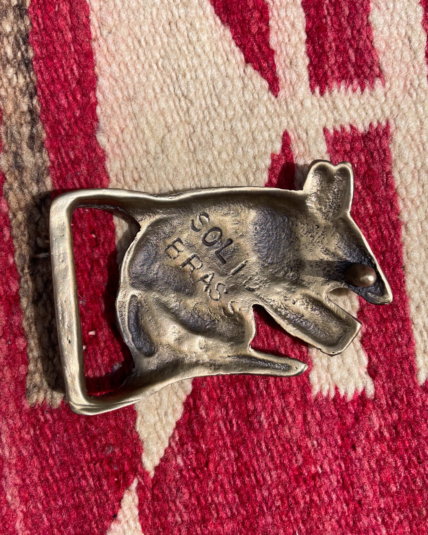 Solid Brass Armadillo Buckle