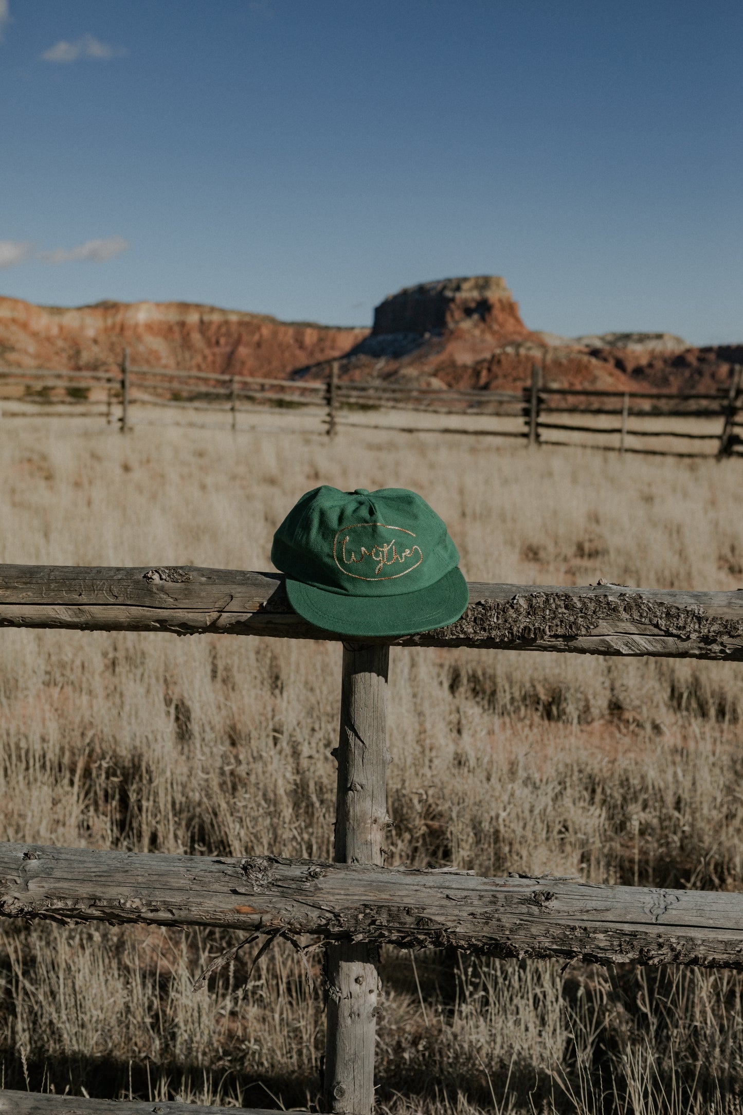 Chainstitched Canvas Ranch Hat - Green/Ombre