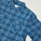 Indigo Cotton/Linen Workshirt - Homespun Plaid