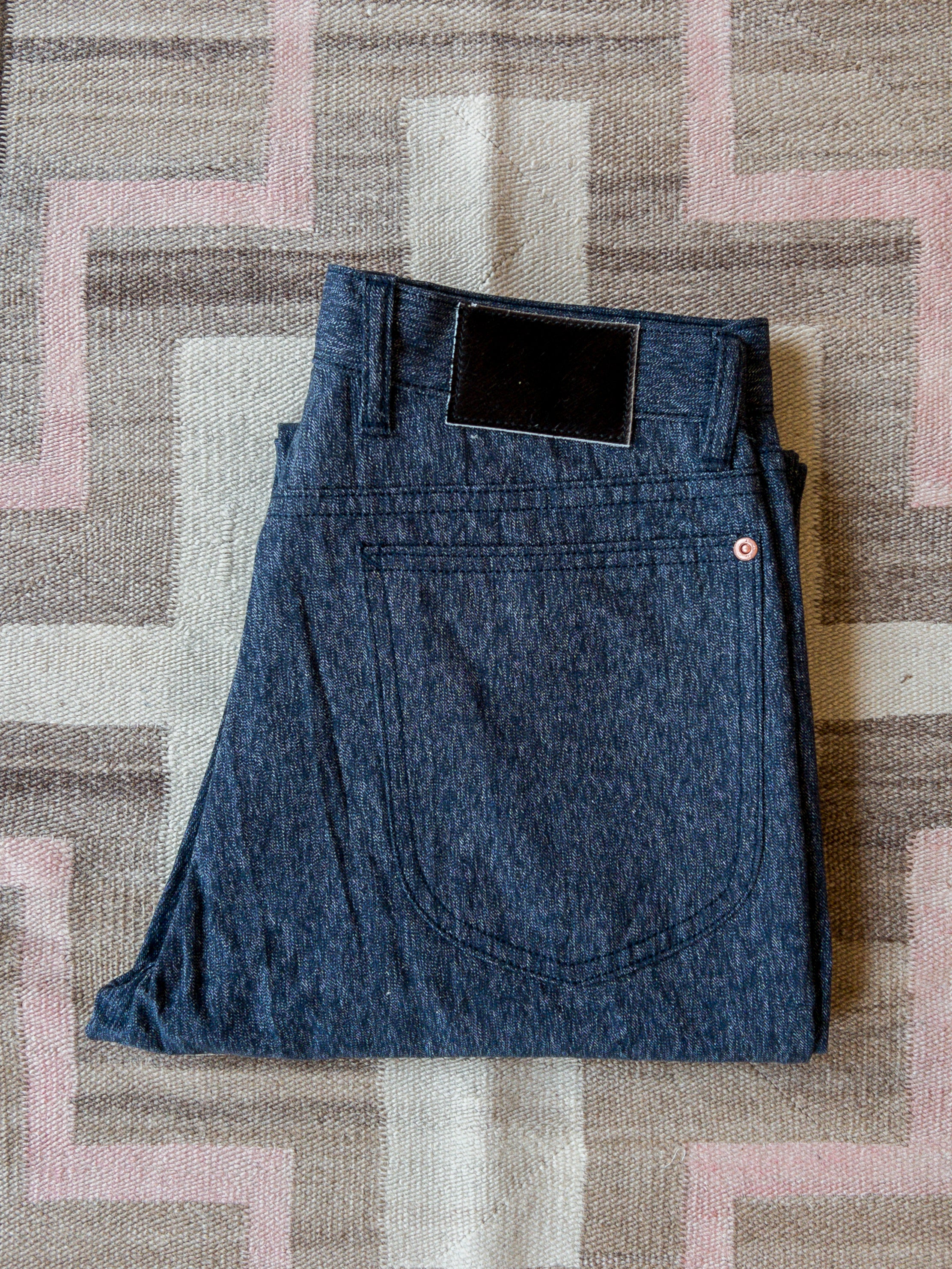 Japanese Indigo Jaspe Twill Five Pocket Pants