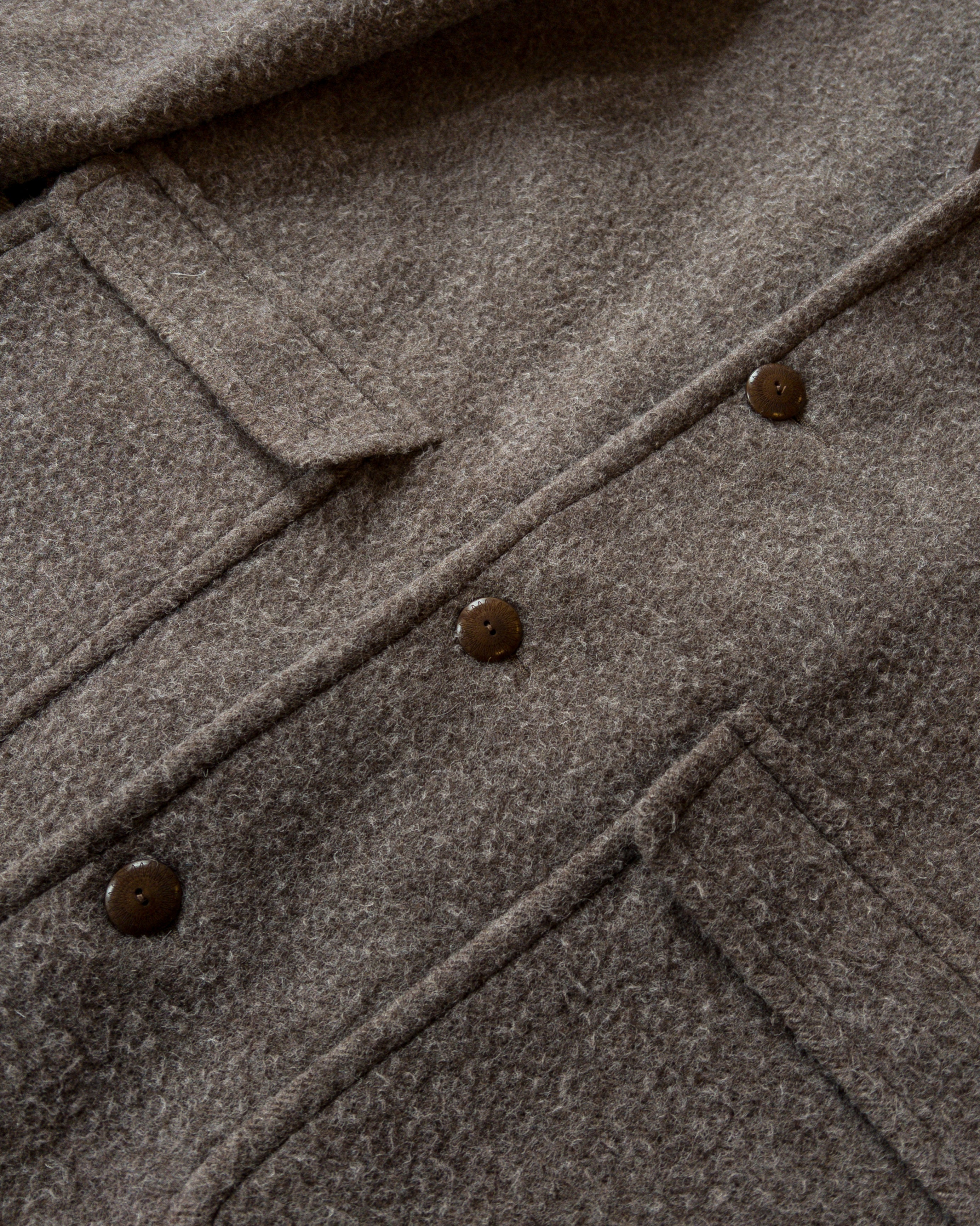 Raglan Wool Overcoat - Brown/Cream Twill Casentino – Wythe New