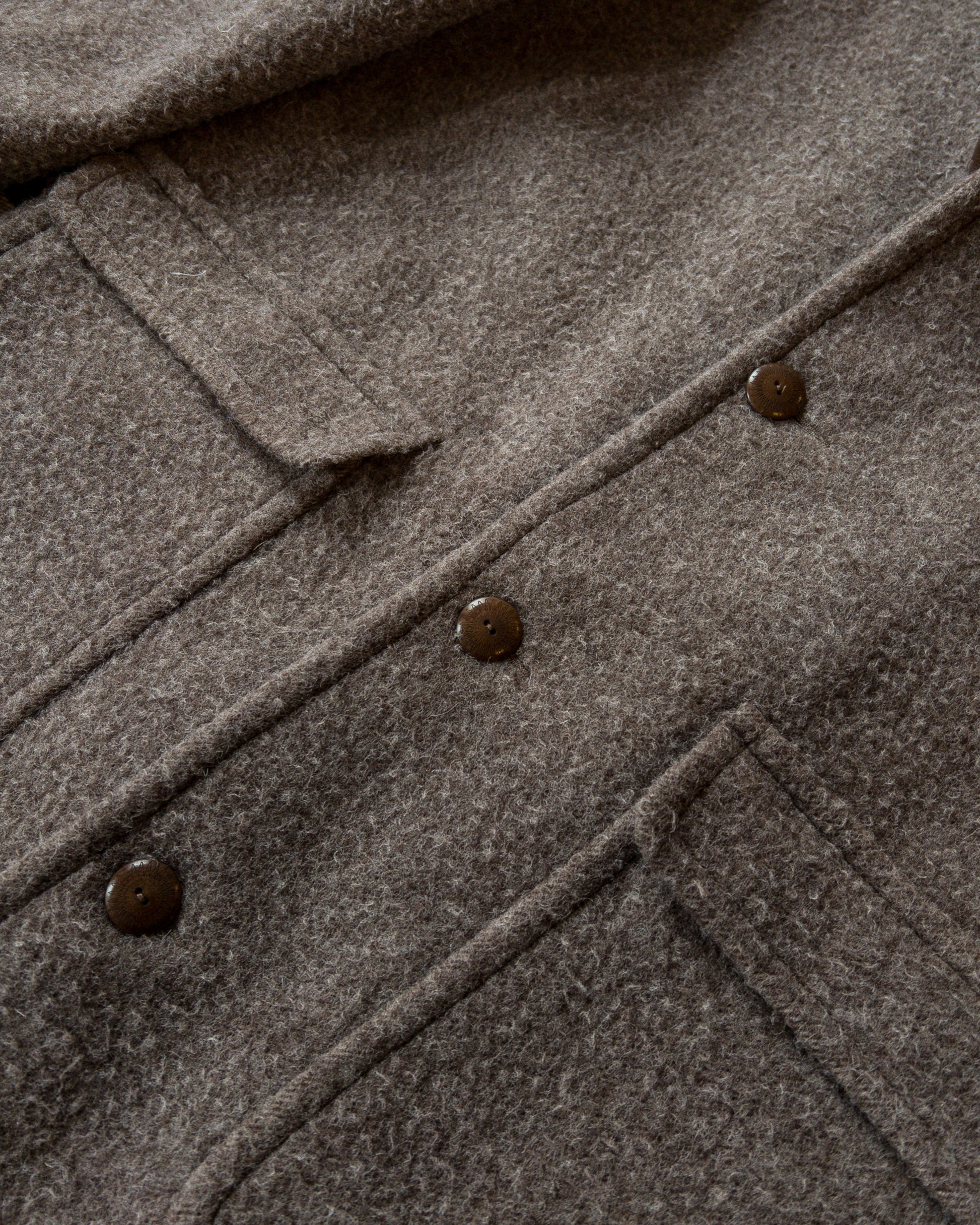 Raglan Wool Overcoat - Brown/Cream Twill Casentino – Wythe New York