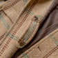 Raglan Wool Overcoat - Rust and Evergreen Windowpane