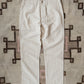 Flat Front Cotton Linen Twill Chino - Unbleached