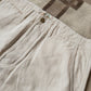 Flat Front Cotton Linen Twill Chino - Unbleached