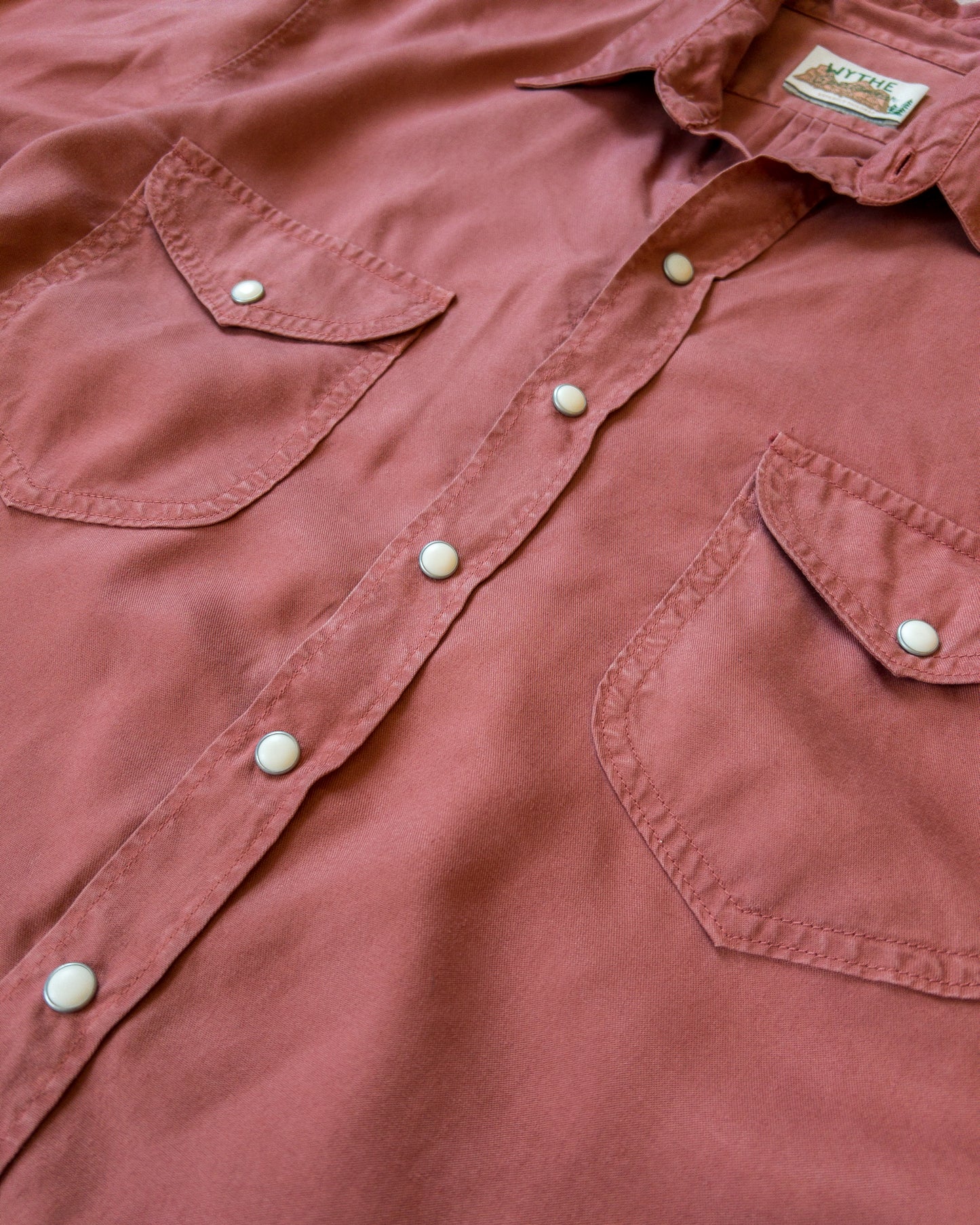 Tencel Gabardine Pearlsnap Shirt - Sandstone