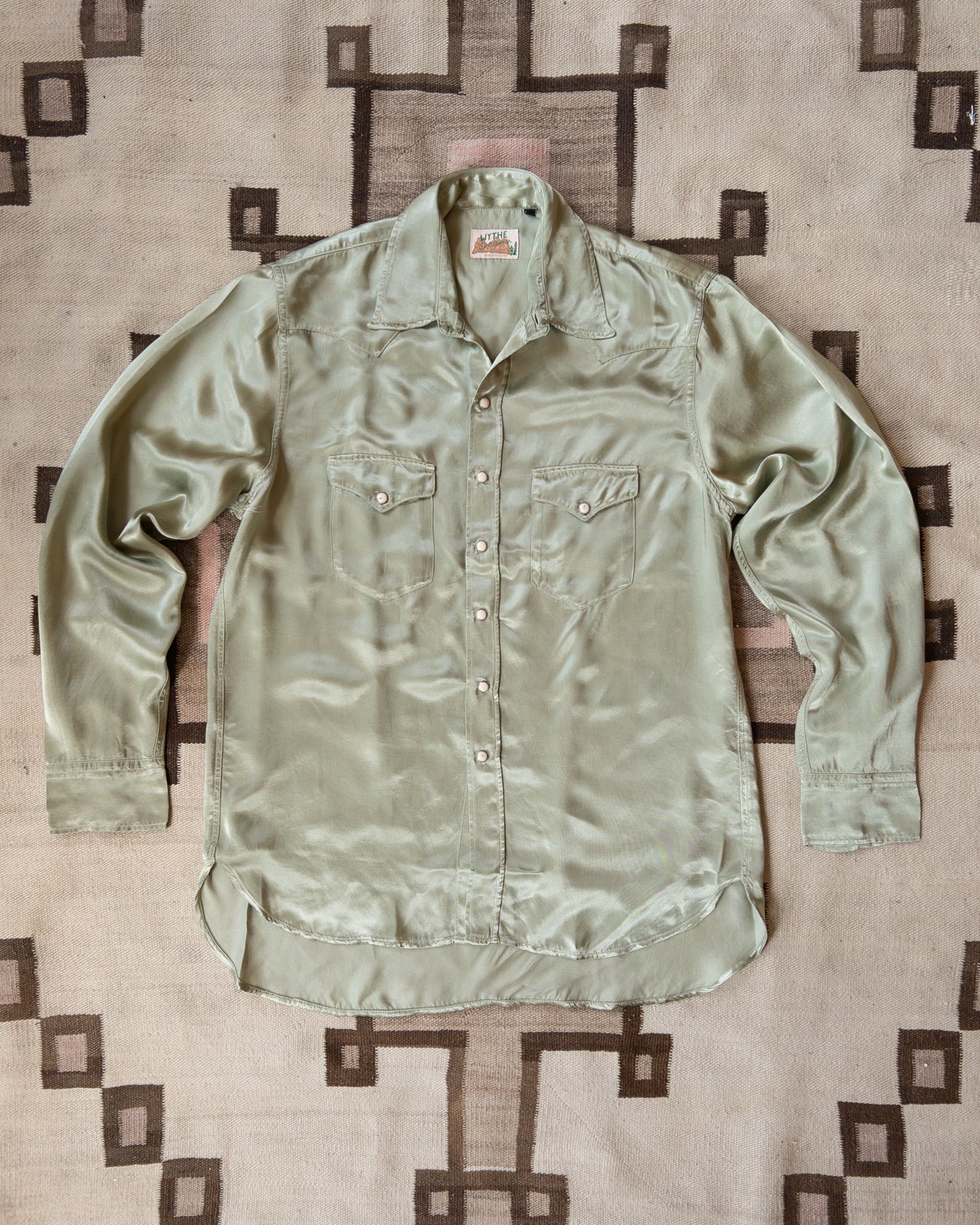 Satin Rodeo Shirt - Faded Olive