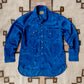 Satin Rodeo Shirt - Cobalt