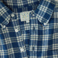 Indigo Cotton/Linen Popover - Railroad Plaid